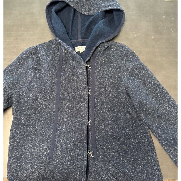 Max Studio Weekend Blue Cotton Jacket Asymmetrical Long Loungewear Sweatshirt M - Picture 9 of 11